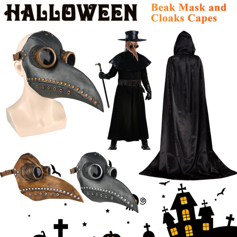 Disposable Surgical Mask - Nouveau masque et cape d'Halloween Steampunk